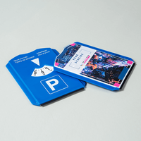 Parkscheibe, farbig bedruckt, liegend 