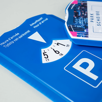 Parkscheibe, farbig bedruckt, liegend 