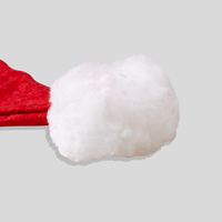 Weihnachtsmütz, bestickt, rot