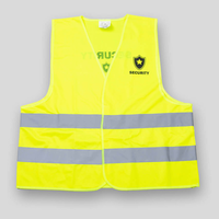 Hochwertige Polyester-Warnweste, 1-farbig, einseitig BRUST bedruckt, neongelb