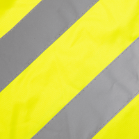 Hochwertige Polyester-Warnweste, 1-farbig, einseitig RÜCKEN bedruckt, neongelb, Detail