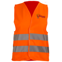 Hochwertige Polyester-Warnweste, 4/0-farbig bedruckt, BRUST