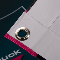 PVC-Plane, farbig bedruckt einseitig, mit Öse und Saum