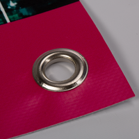 PVC-Plane, farbig bedruckt, einseitig mit Öse, Stadt Motiv