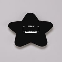 Tafelfolie, bedruckt, liegend, Stern Form