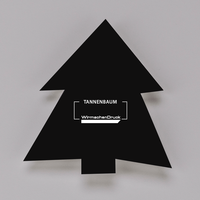 Tafelfolie, bedruckt, liegend, Tannenbaum Form