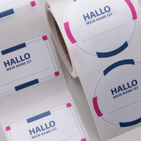 Textiletiketten, farbig bedruckt, liegend