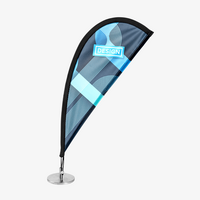 Tischfahne, farbig bedruckt, Blau