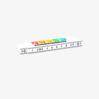 Hochwertiger 1-m-Kunststoff-Zollstock, 4/0-farbig einseitig bedruckt