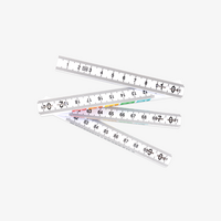 Hochwertiger 1-m-Kunststoff-Zollstock, 4/4-farbig beidseitig bedruckt