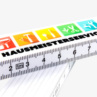 Hochwertiger 1-m-Kunststoff-Zollstock, 4/4-farbig beidseitig bedruckt