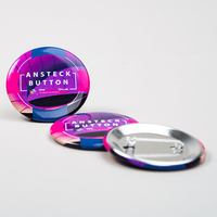 Ansteckbutton, liegend, farbig bedruckt