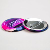 Ansteckbutton, liegend, farbig bedruckt