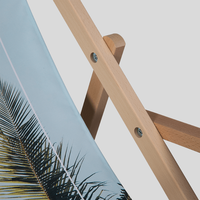 Liegestuhl, farbig bedruckt, Motiv Palme