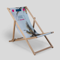 Liegestuhl, farbig bedruckt, Motiv Palme