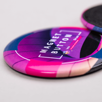 Magnetbutton, farbig bedruckt, liegend