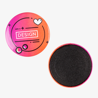 Hochwertiger Magnetbutton, Vorderseite und Rückseite