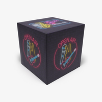 Sitzwuerfel, farbig bedruck, Motiv