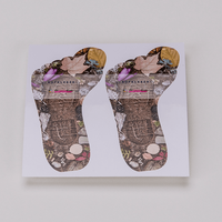 Plakatstörer farbig bedruckt, Fußabdruck-Form, liegend