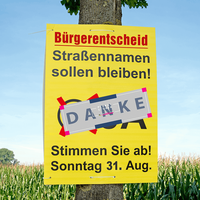 Hochwertiger Plakatstörer 4/0-farbig bedruckt in Haus-Form