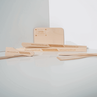 Racletteschaber aus Buchenholz mit Lasergravur, gesamtes Sortiment 