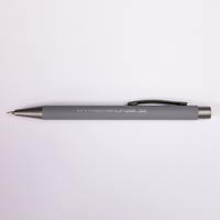 Druckbleistift mit gravur, liegend, grau