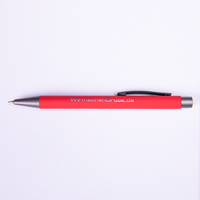 Druckbleistift mit gravur, liegend, rot