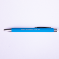 Druckbleistift mit gravur, liegend, blau