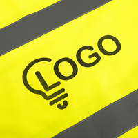 Hochwertiger Unisex-Warnschutzponcho mit einer Druckposition, Detail Druck