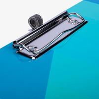 Klemmbrett, farbig bedruckt, liegend, details