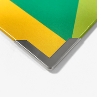 Klemmbrett, farbig bedruckt, liegend, details