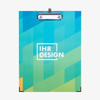 Klemmbrett farbig bedruckt, Vorderansicht