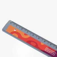 Hochwertiges Recycling-Kunststoff Lineal 16cm, 4-farbig, einseitig bedruckt