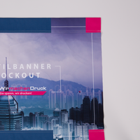 Textilbanner, farbig bedruckt mit Hohlsaum