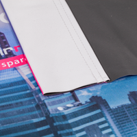 Textilbanner, farbig bedruckt mit Hohlsaum