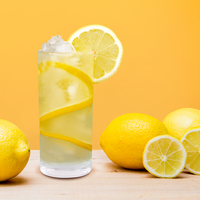 Trinkglas unbedruckt mit Zitronen