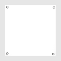 Hohlkammerplatte, weiß, Rueckseite mit Oese