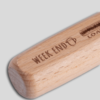 Flaschenöffner, bedruckt, Holz, liegend