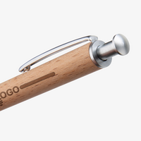 Holz-Kugelschreiber mit einseitiger Lasergravur