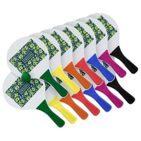 Holzschläger lackiert mit Kunststoffgriff und Ball