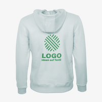Hoodie, farbig bedruckt, Rueckseite