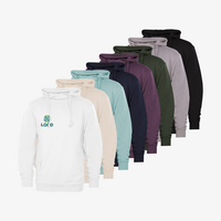 Hoodie Herren, Organic - Russel Brust links bestickt Farbauswahl