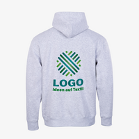 Hoodie, farbig bedruckt, Rueckseite
