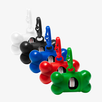 Hundebeutelspender in Knochenform mit Karabinerhaken verschiedene Farben