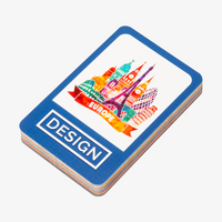 Kartenspiel, farbig bedruckt, gestapelt