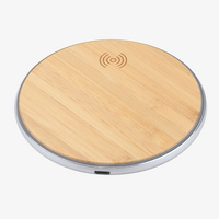 Induktive Ladestation aus Aluminium 10 W, Holz