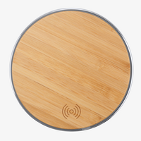 Induktive Ladestation aus Aluminium 10 W, Holz, Vogelperspektive