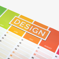 Jahresplaner auf Whiteboard-Folie 700 x 500 mm mit Ihrem Design