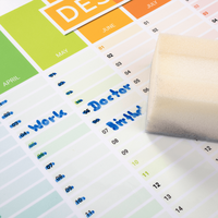 Jahresplaner auf Whiteboard-Folie DIN A0 quer, wiederbeschreibbar