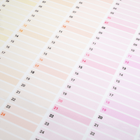 Jahresplaner auf Whiteboard-Folie DIN A5 quer, Designbeispiel